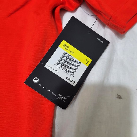 Nike Golf Dry Dri-Fit OLC Polo Collar Shirt Habanero Red AT8940-634 Small S - Picture 3 of 7